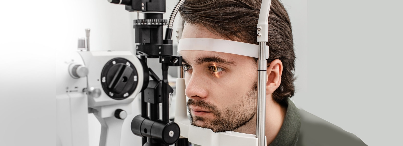 young man during eye exam in The Uplands